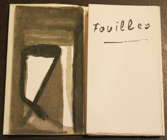 Charles Juliet, Fouilles, poèmes. 1980, édition originale avec lithographie de Bram van Velde