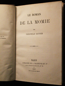 Gautier, roman, momie, hachette, 1858, edition originale