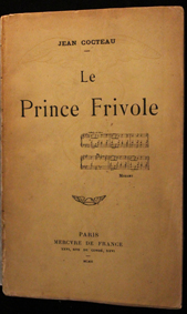 cocteau prince frivole, mercure, 1910, originale, poemes, autographe, fragment, signé
