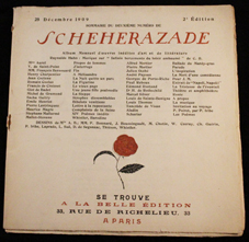scheherazade, belle edition, 1909, revue, album, art, litterature