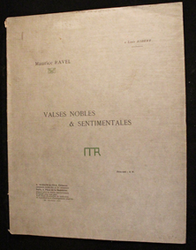 ravel, valses, nobles, sentimentale, original, durand, partition, score