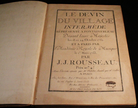 rousseau, devin village, boivin, 1753, partition, score, intermede, fontainebleau