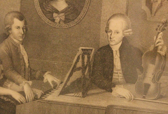 mozart, famille, familie, gravure, tableau croce